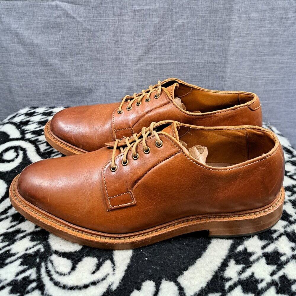 % Men Allen Edmonds Stewart 6031 Wingtip Oxfords Brown Leather 7.5 E Wide - D16